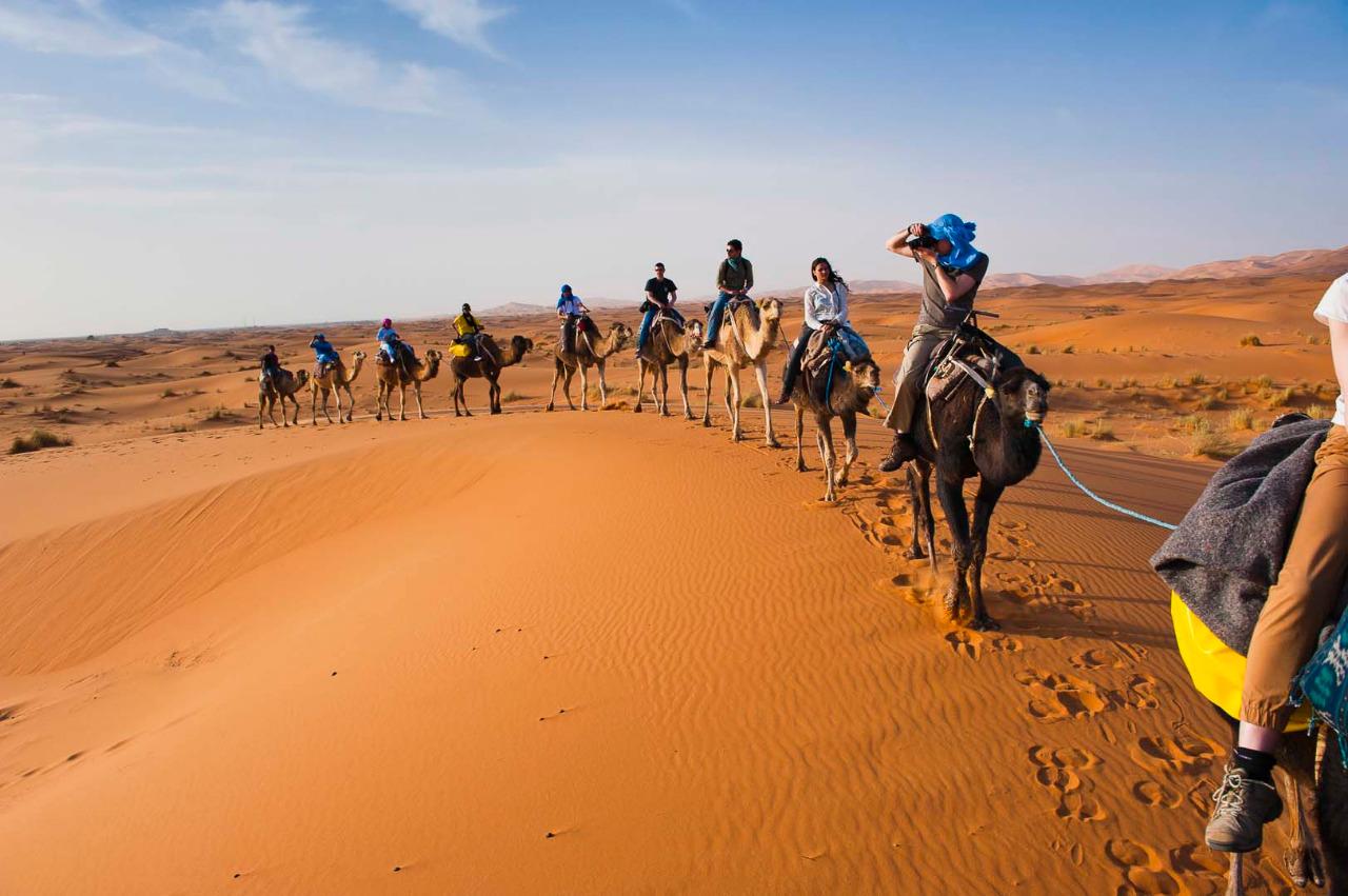Morocco camel ride tours to explore the Sahara desert of Erg Chigaga
