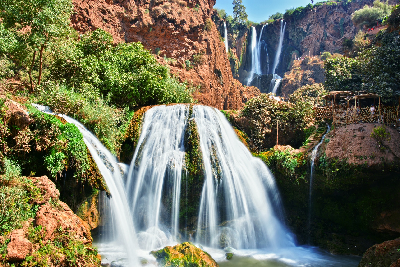 Morocco day trip from Marrakech to Ouzoud waterfalls to refresh in the cascades