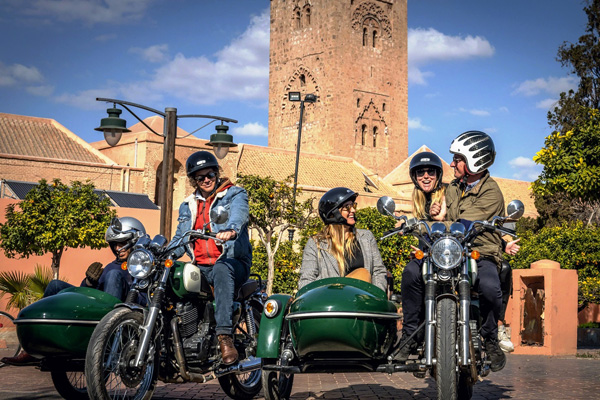 morocco sidecar guided tour in marrakech to explore marrakesh and it is medina